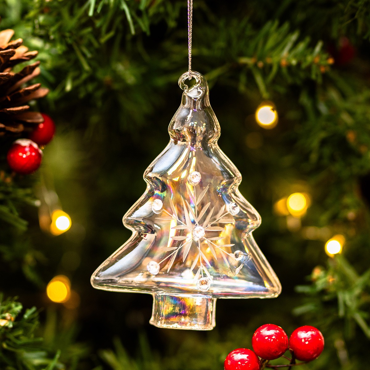 Suspension Sapin Noël Serre En Verre – Gisela Graham (Décoration De Jardinier)