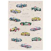 Race Cars Happy Birthday Card