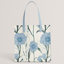TIPCON Light Blue Floral Print Large Icon Bag