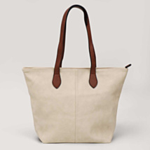 Beige Soft Medium Tote Bag