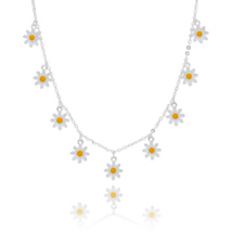 Daisy Chain Silver Plated Necklace