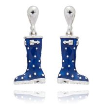 Secret Garden Wellies Silver Plated Earrings