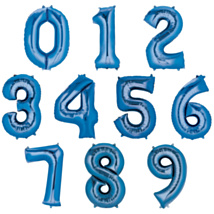 Supershape Number Blue 86cm Party Balloon – Select Design