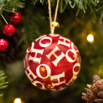HoHoHo Christmas Tin Bauble