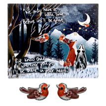 ‘In Your Heart’ Robin Silver Plated Earrings 