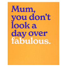 ‘Fabulous Mum’ Greeting Card