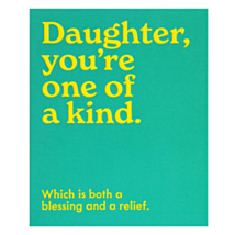 ‘One Of A Kind Daughter’ Birthday Card