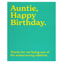 ‘Auntie Happy Birthday’ Birthday Card