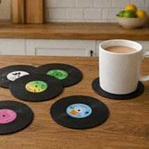 Boxed Vinyl Coasters