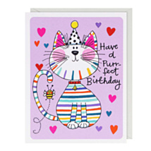 Hey! Cat Small Birthday Card