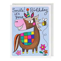 Hey! Horse Small Birthday Card