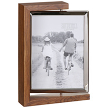 Dark Wood Look 5x7 Rotating Portrait Photo Frame