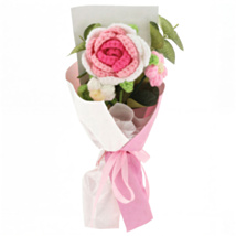 Handmade Crochet Bloom Pink Rose
