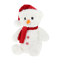 Keeleco Snowman with Santa Hat 20cm Christmas Soft Toy