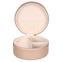 Round Taupe Jewellery Box