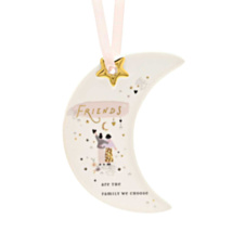 The Little Things ‘Friends Are Family’ Hanging Moon Plaque
