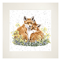 ‘Growing Wild Together’ Foxes Mounted Print