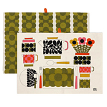 Retro Stripe Green Set of 2 Tea Towels