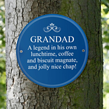 Personalised Blue Heritage Plaque