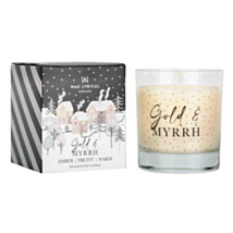 Wax Lyrical Christmas Village Gold & Myrrh 190g Glass Candle