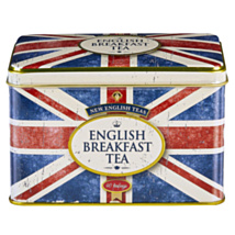 Union Jack Tea Tin with 40 English Breakfast Tea Bags