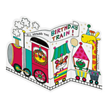 Birthday Train Zig Zag Birthday Card