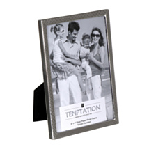 Silver-Plated Narrow Edge Bobble Photo Frame 4x6