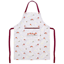 ‘Season’s Tweetings’ Robins Light Purple Cotton Apron