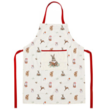 ‘Winter Woodland’ Countryside Animals Cream Cotton Apron