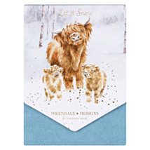 ‘A Highland Christmas’ Highland Cows Set Of 8 Christmas Cards