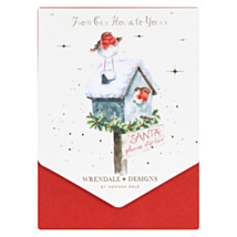 ‘From Our House to Yours’ Robins Set Of 8 Christmas Cards