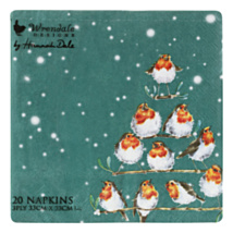 ‘Rockin' Robins’ Set Of 20 Christmas Lunch Napkins