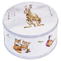 ‘Winter Woodland’ Round Christmas Tin