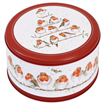 ‘Rockin Robins’ Round Christmas Tin