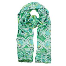 Green Botanical Pattern Scarf
