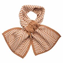 Caramel Herringbone Pull Through Scarf