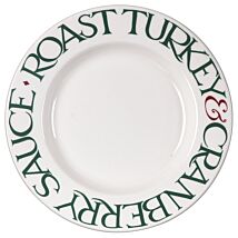 Christmas Toast Roast Turkey 10 1/2 Inch Plate