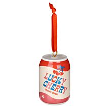 Lucky Cherry Cream Soda Can Hanging Ornament