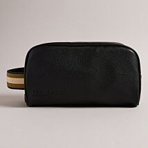 KAIIRO Black Faux Leather Washbag