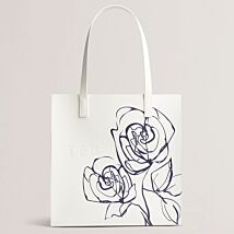 ALIMCON Cream Linear Rose Large Icon Bag