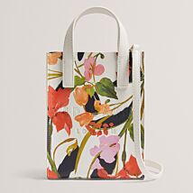 FLOWEIA Cream Floral Printed Mini Icon Bag