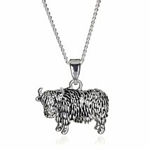 Silver Plated Highland Coo Necklace