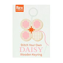 Stitch Your Own Wooden Daisy Keyring