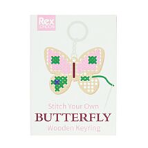 Stitch Your Own Wooden Butterfly Keyring