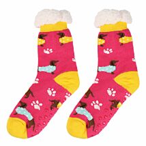 Dachshund Pink Women’s Slipper Socks