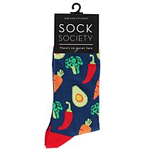 Navy Veggies Socks