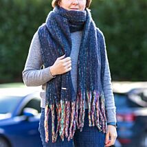 Navy Cosy Flecked Scarf