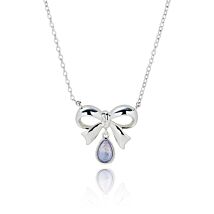 Candy Bow Silver Plated Necklace
