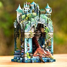 'Book Hoarder’ Dragon 3D Greetings Card