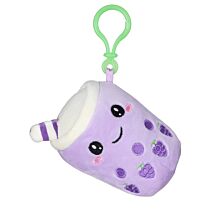 Mochi Pop Grape Boba Bubble Tea Plush Key Clip